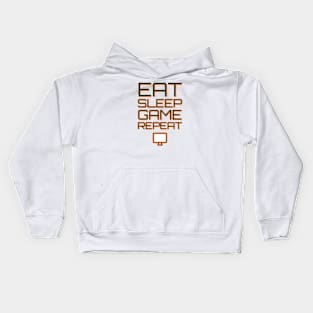 Eat sleep game repeat Kids Hoodie